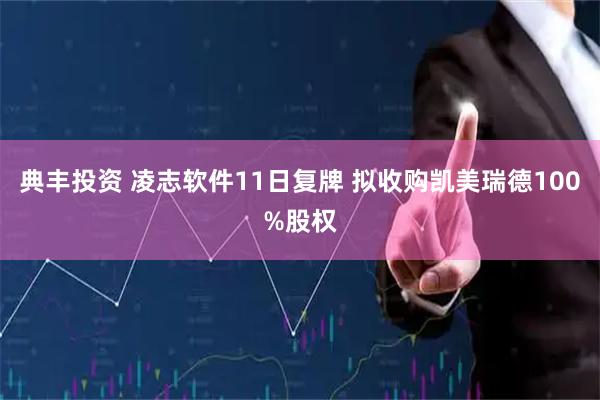 典丰投资 凌志软件11日复牌 拟收购凯美瑞德100%股权